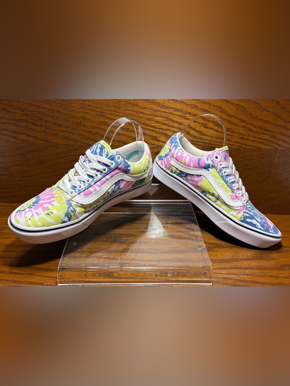 Vans Pastel Tie Dye ComfyCush Old Skool Sneakers Size W 8 / M 6.5 - Picture 5 of 16